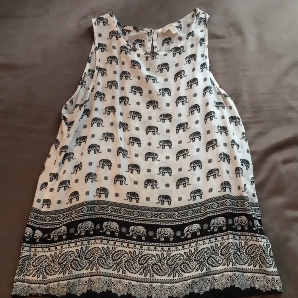 Charming Charlie elephant blouse